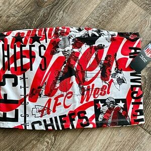 NFL Kansas City Chiefs Graphic strapless tube top XL NWT